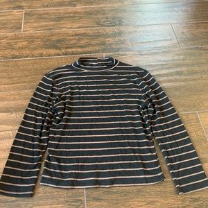 Striped Turtleneck Long Sleeve, Size Small